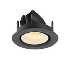 NUMINOS® GIMBLE XS, luminária para encastrar no teto, preta/branca 3000 K 55°