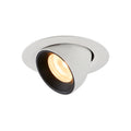 NUMINOS® GIMBLE XS, luminária para encastrar no teto, branca/preta 3000 K 40°