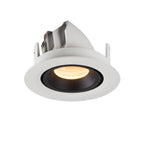 NUMINOS® GIMBLE XS, luminária para encastrar no teto, branca/preta 3000 K 40°