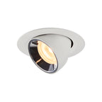 NUMINOS® GIMBLE XS, luminária para encastrar no teto, branca/cromada 3000 K 55°