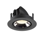 NUMINOS® GIMBLE XS, luminária para encastrar no teto, preta/cromada 4000 K 40°