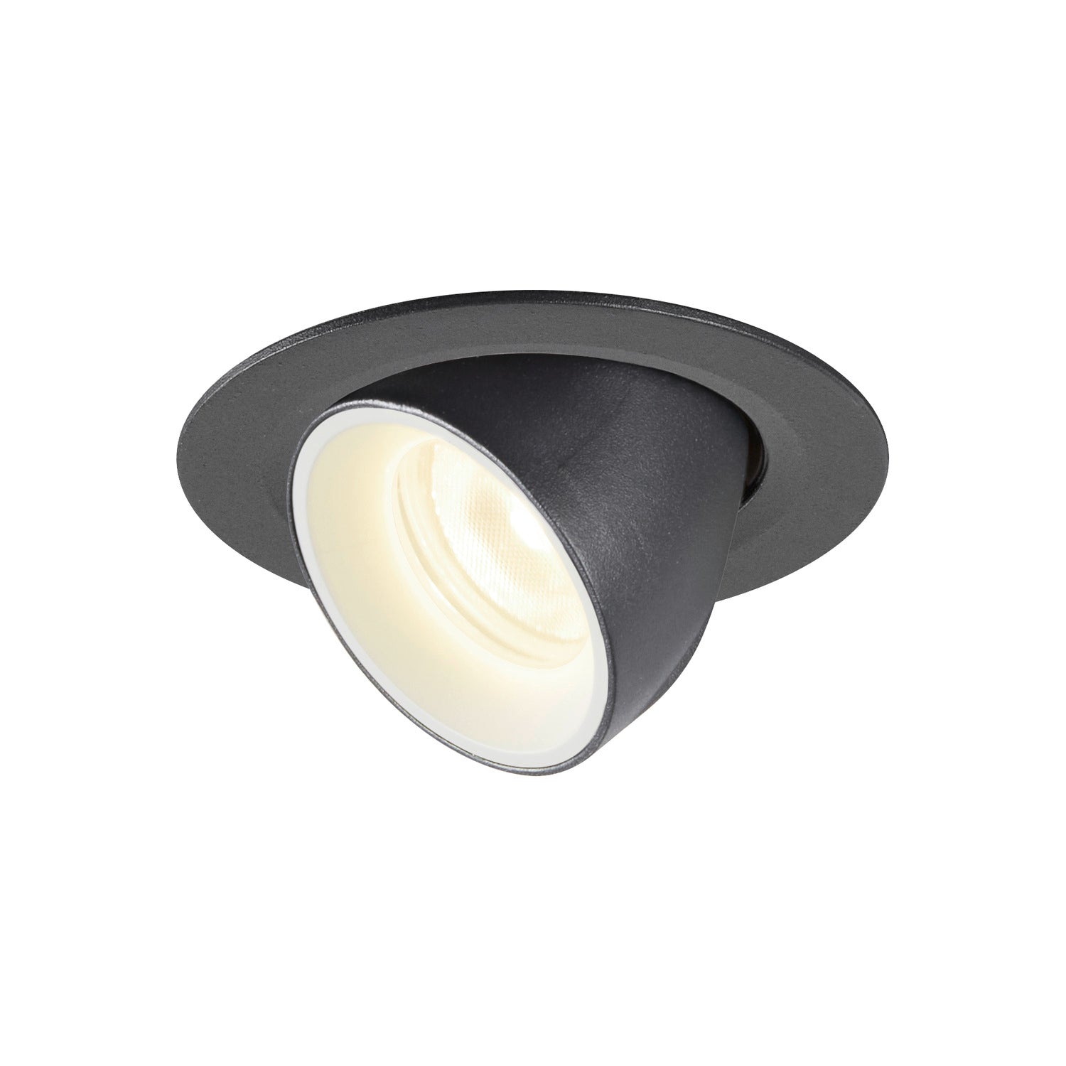 NUMINOS® GIMBLE XS, luminária para encastrar no teto, preta/branca 4000 K 55°