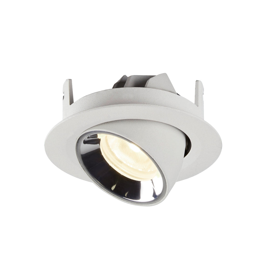 NUMINOS® GIMBLE S, luminária para encastrar no teto, branca/cromada 4000 K 55°