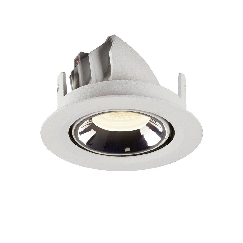 NUMINOS® GIMBLE S, luminária para encastrar no teto, branca/cromada 4000 K 55°