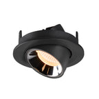 NUMINOS® GIMBLE S, luminária para encastrar no teto, preta/cromada 2700 K 20°