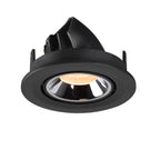 NUMINOS® GIMBLE S, luminária para encastrar no teto, preta/cromada 2700 K 40°