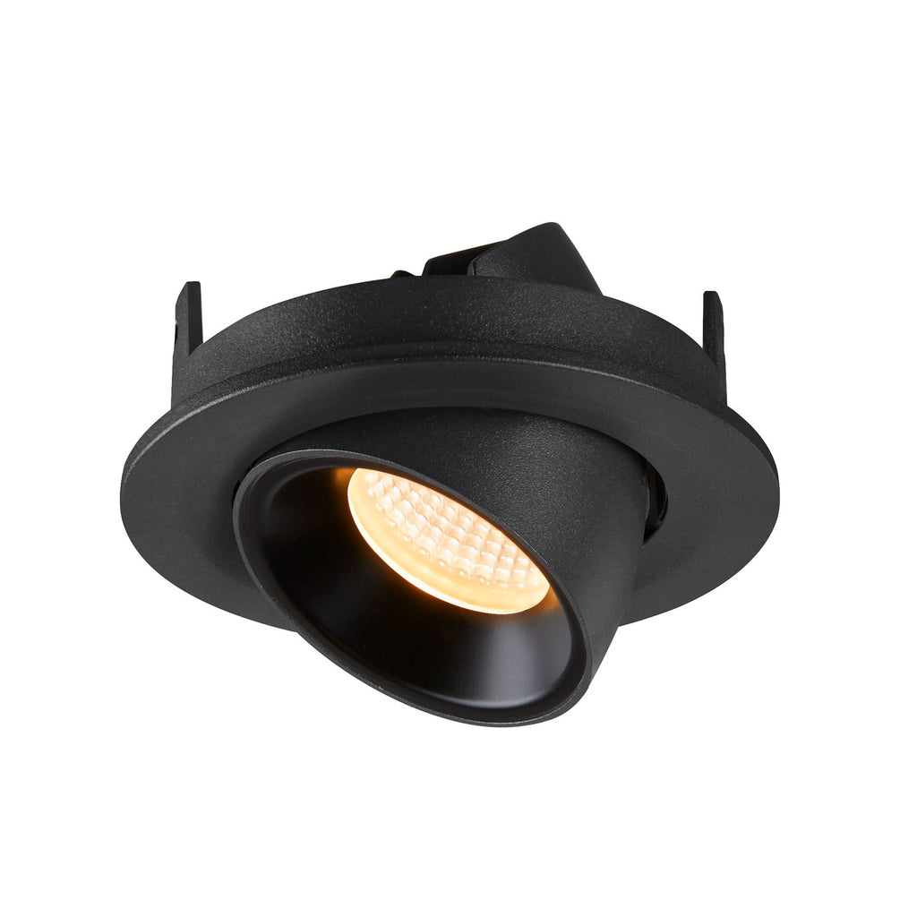 NUMINOS® GIMBLE S, luminária para encastrar no teto, preta 3000 K 40°