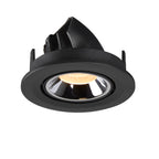 NUMINOS® GIMBLE S, luminária para encastrar no teto, preta/cromada 3000 K 40°