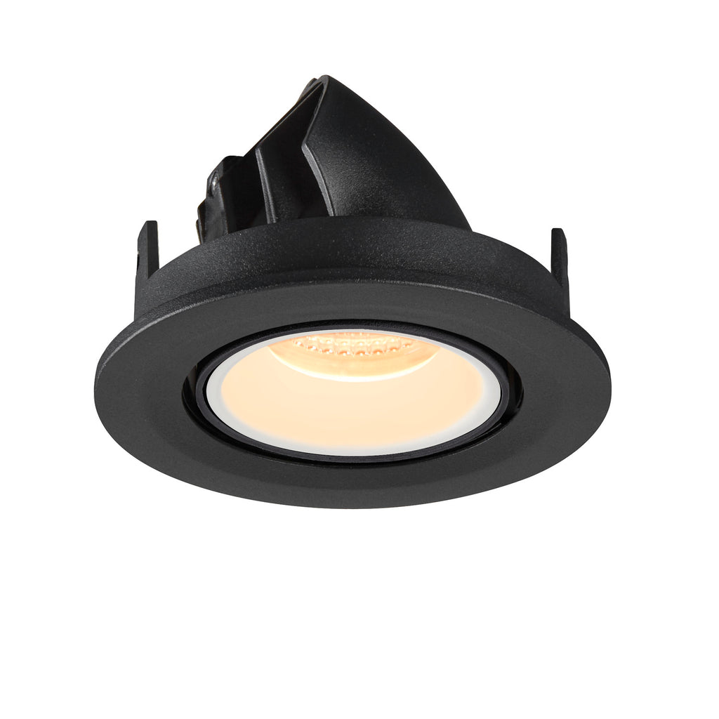 NUMINOS® GIMBLE S, luminária para encastrar no teto, preta/branca 30 000 K 55°