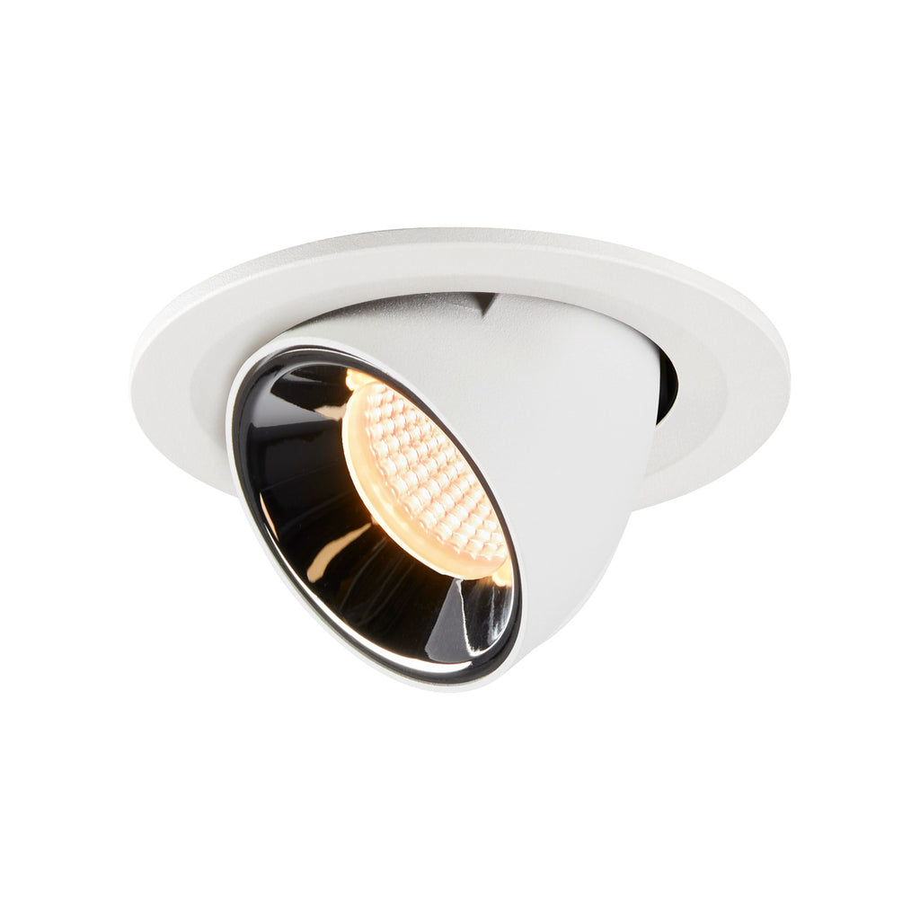 NUMINOS® GIMBLE S, luminária para encastrar no teto, branca/cromada 3000 K 20°
