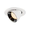 NUMINOS® GIMBLE S, luminária para encastrar no teto, branca/cromada 3000 K 20°