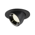 NUMINOS® GIMBLE S, luminária para encastrar no teto, preta/cromada 4000 K 40°