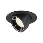 NUMINOS® GIMBLE S, luminária para encastrar no teto, preta/cromada 4000 K 40°