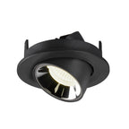 NUMINOS® GIMBLE S, luminária para encastrar no teto, preta/cromada 4000 K 40°