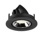 NUMINOS® GIMBLE M, luminária para encastrar no teto, preta/cromada 4000 K 55°