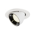 NUMINOS® GIMBLE S, luminária para encastrar no teto, branca/cromada 4000 K 20°