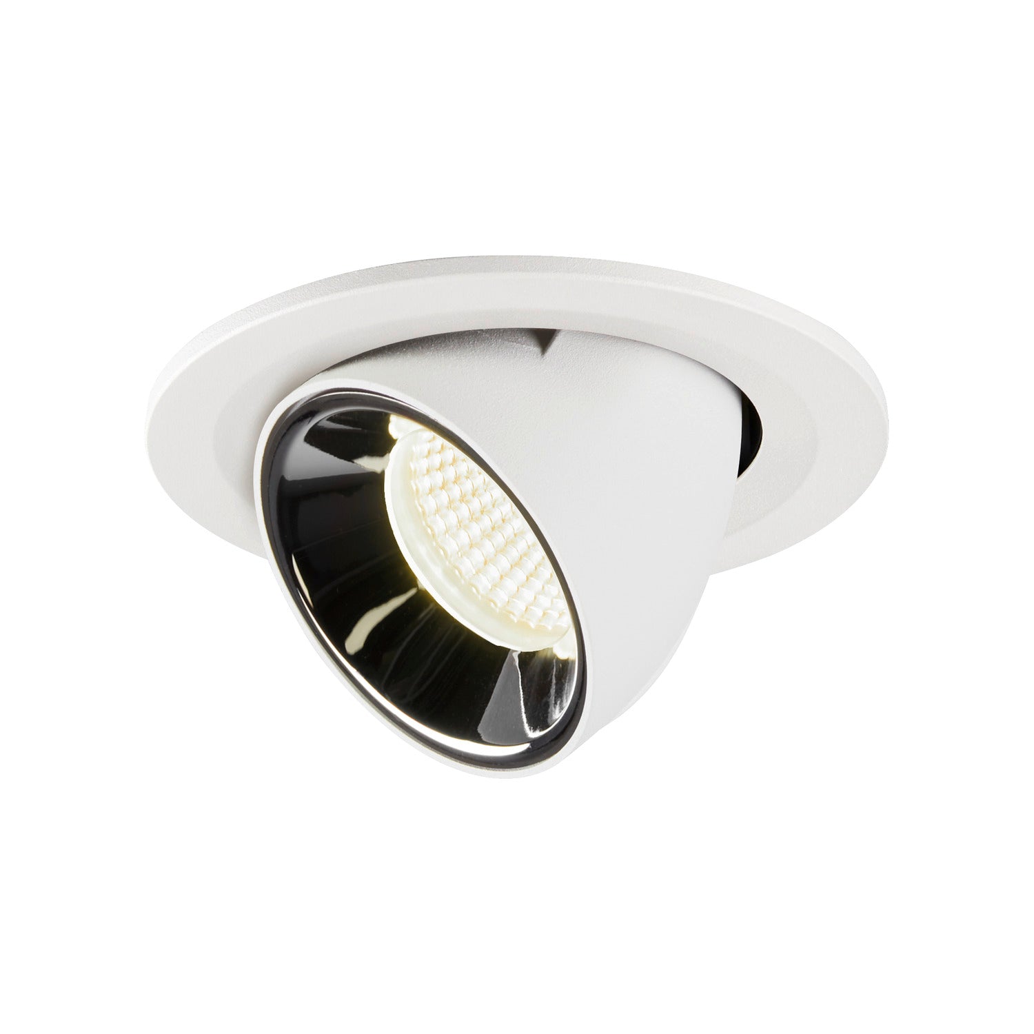 NUMINOS® GIMBLE S, luminária para encastrar no teto, branca/cromada 4000 K 20°