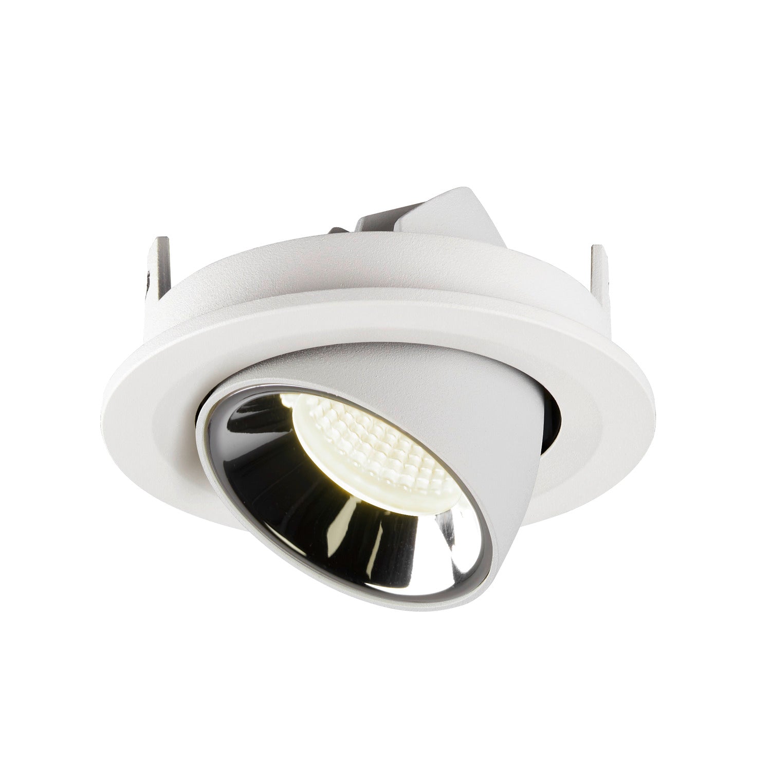 NUMINOS® GIMBLE S, luminária para encastrar no teto, branca/cromada 4000 K 40°