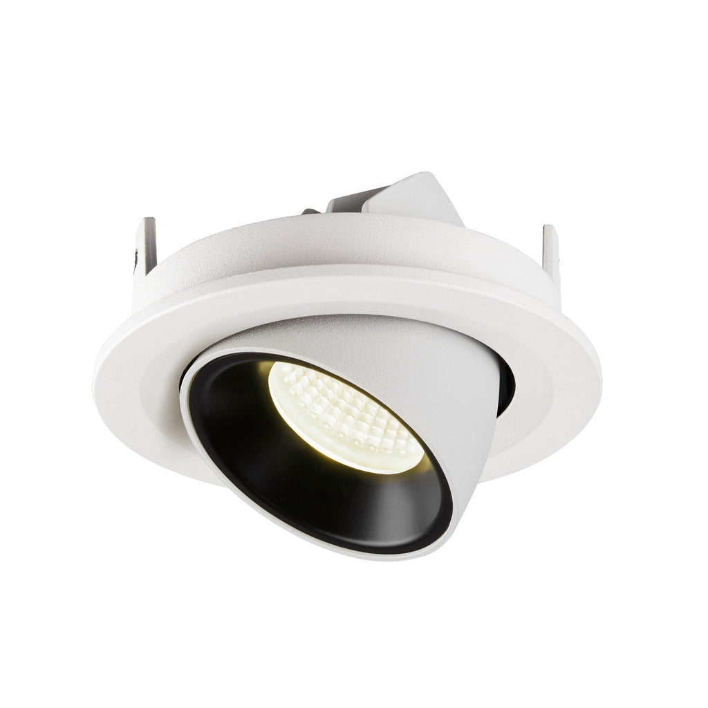 NUMINOS® GIMBLE S, luminária para encastrar no teto, branca/preta 4000 K 55°