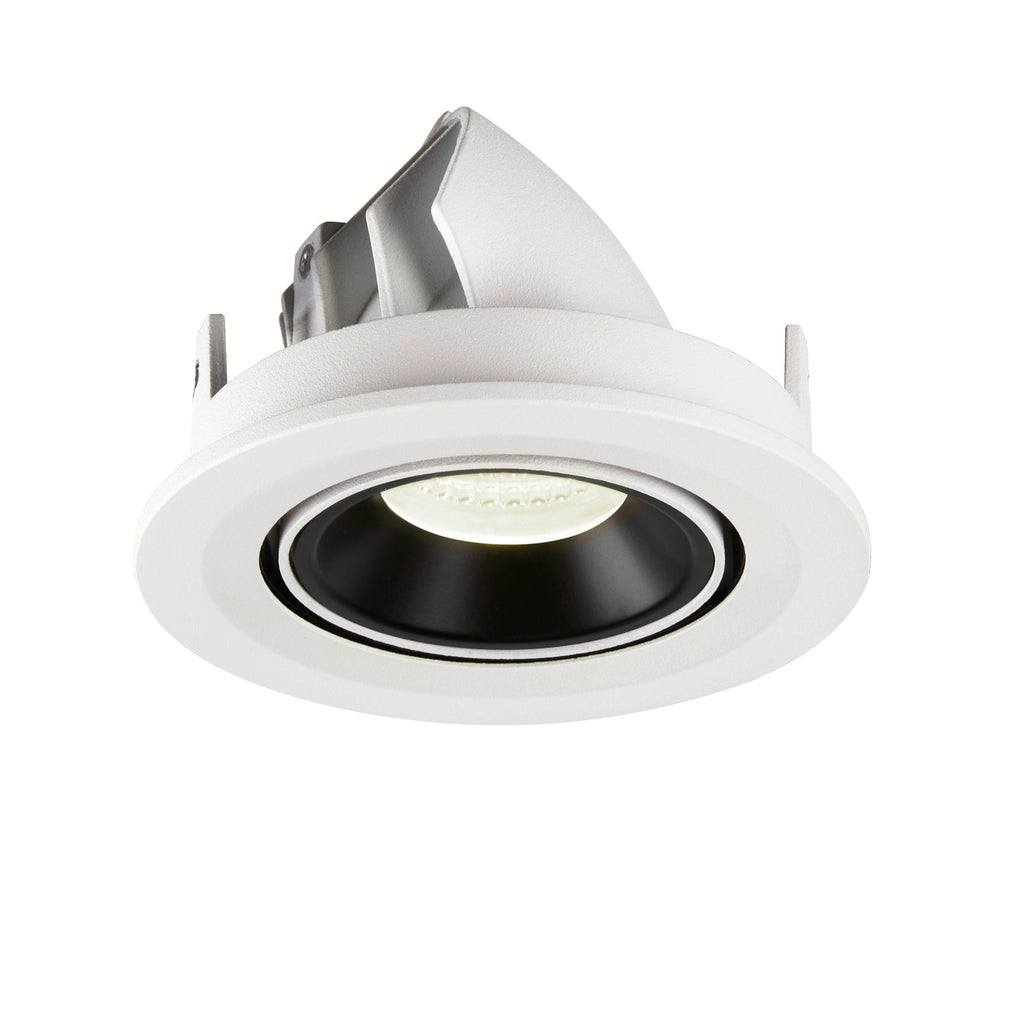 NUMINOS® GIMBLE S, luminária para encastrar no teto, branca/preta 4000 K 55°
