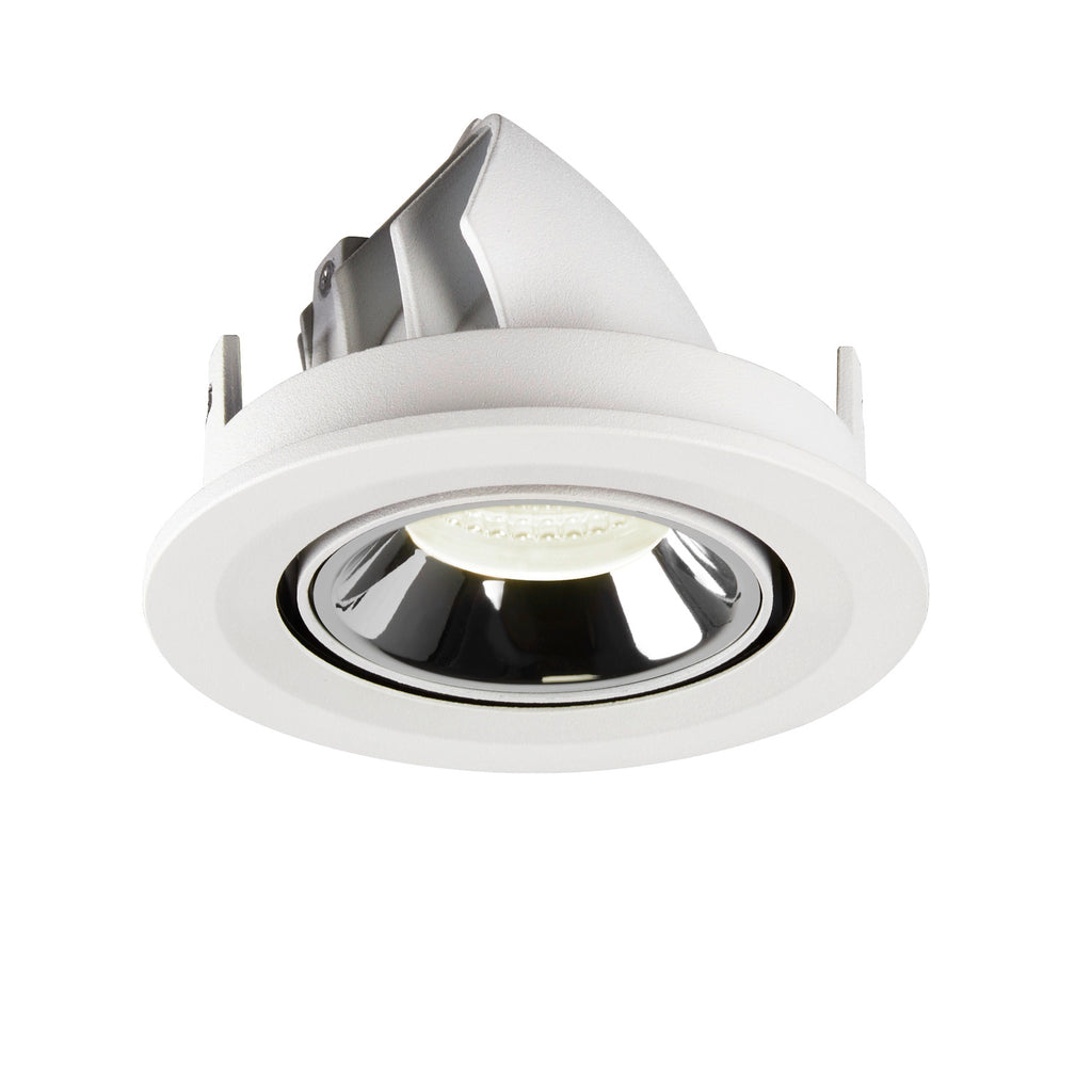 NUMINOS® GIMBLE M, luminária para encastrar no teto, branca/cromada 4000 K 55°