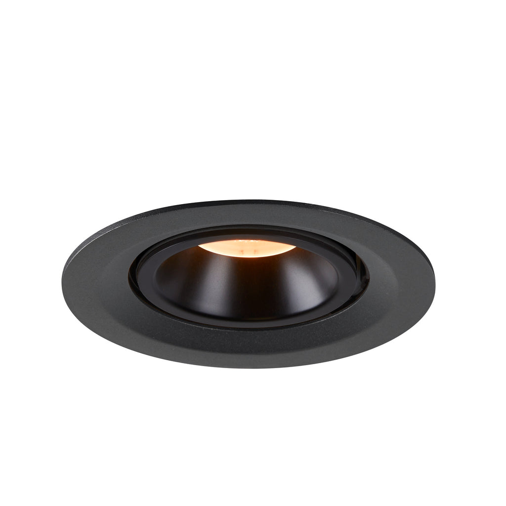 NUMINOS® GIMBLE M, luminária para encastrar no teto, preta 2700 K 40°