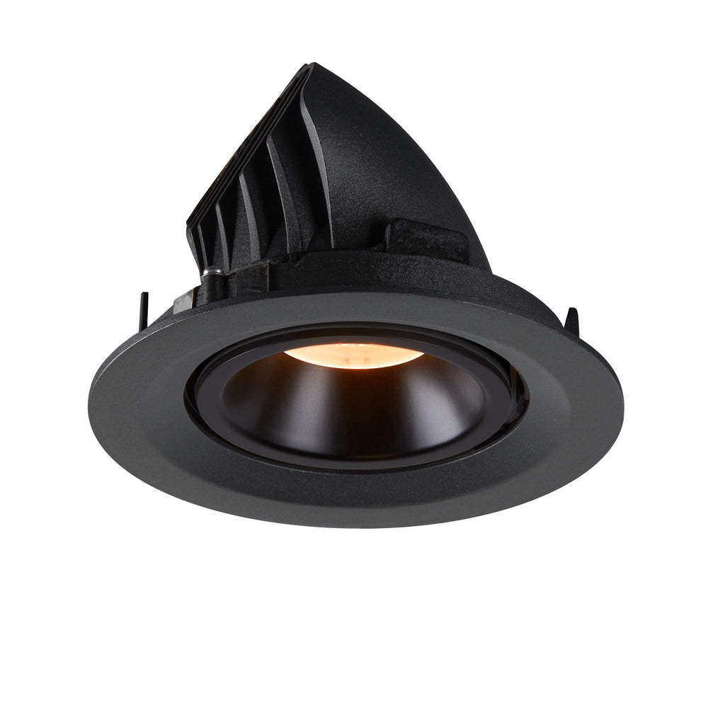 NUMINOS® GIMBLE M, luminária para encastrar no teto, preta 2700 K 55°