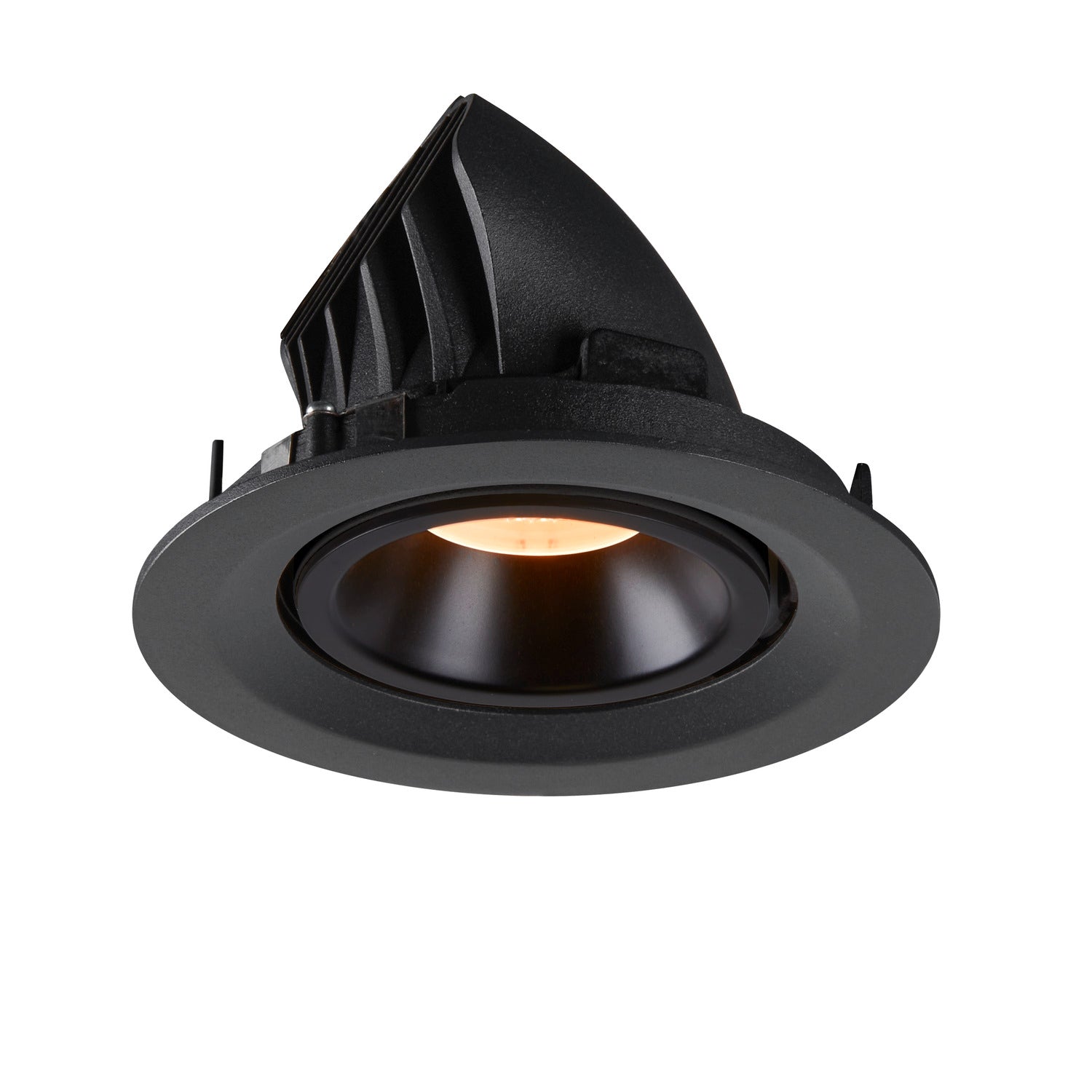 NUMINOS® GIMBLE M, luminária para encastrar no teto, preta 2700 K 55°