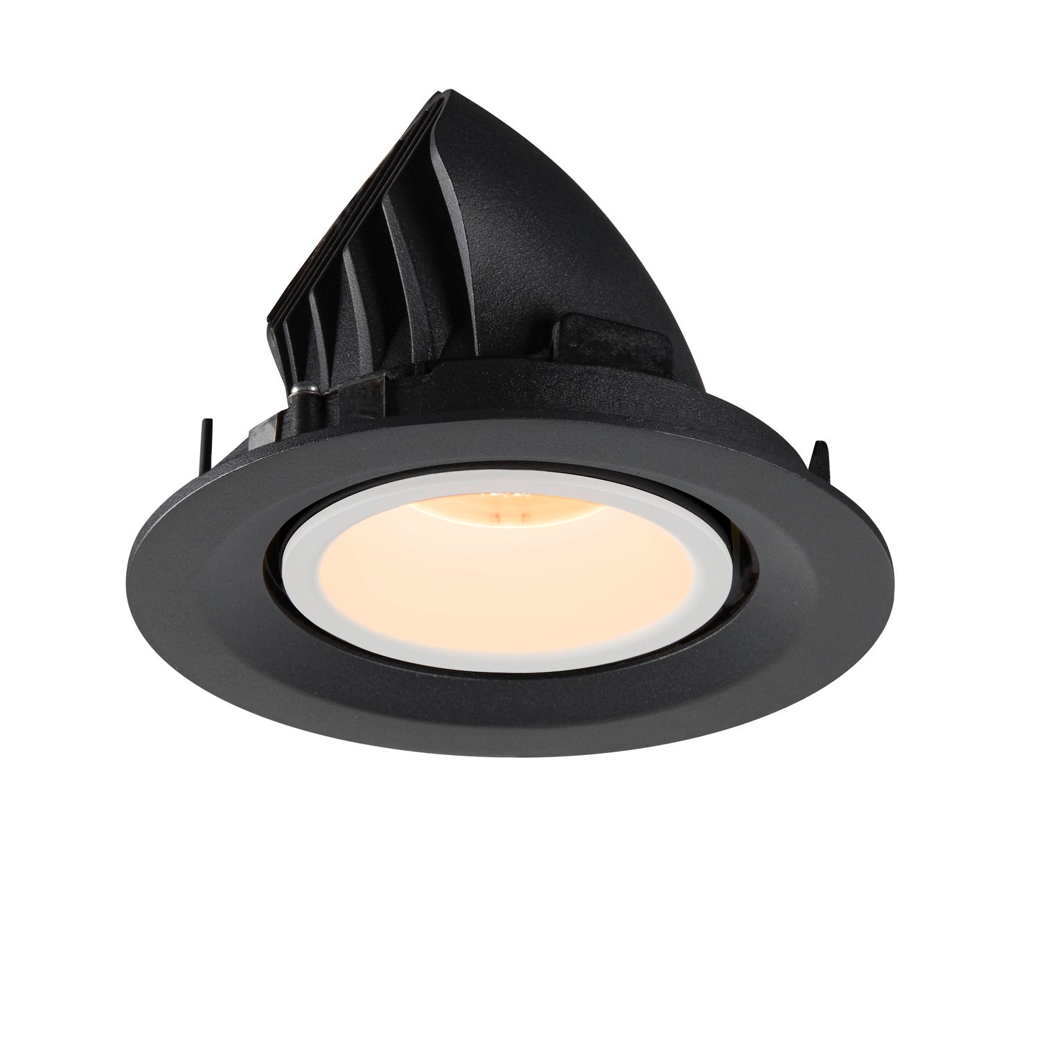NUMINOS® GIMBLE M, luminária para encastrar no teto, preta/branca 2700 K 55°