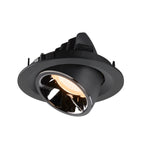 NUMINOS® GIMBLE M, luminária para encastrar no teto, preta/cromada 2700 K 55°