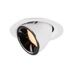 NUMINOS® GIMBLE M, luminária para encastrar no teto, branca/cromada 2700 K 55°