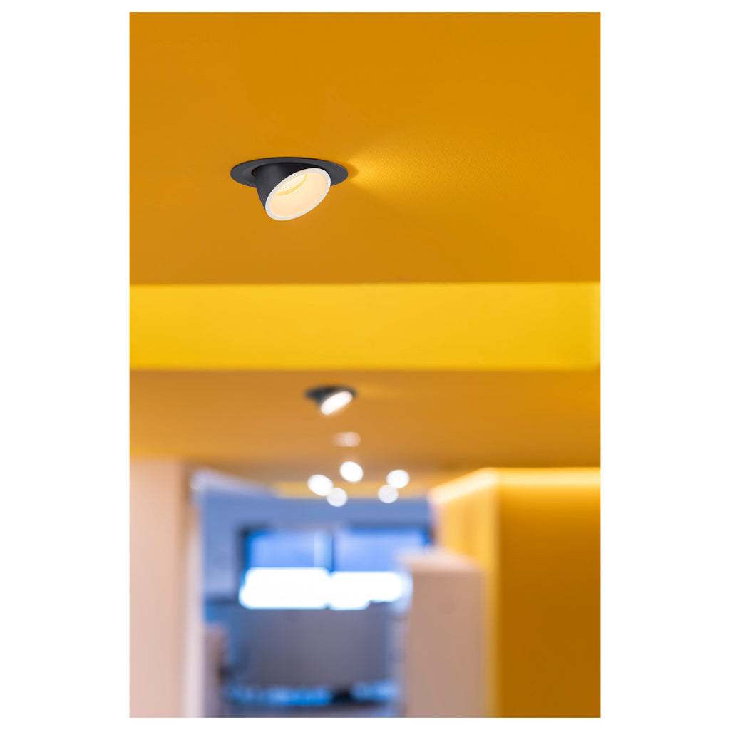 NUMINOS® GIMBLE M, luminária para encastrar no teto, preta/branca 3000 K 40°