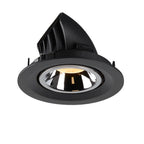 NUMINOS® GIMBLE M, luminária para encastrar no teto, preta/cromada 3000 K 40°