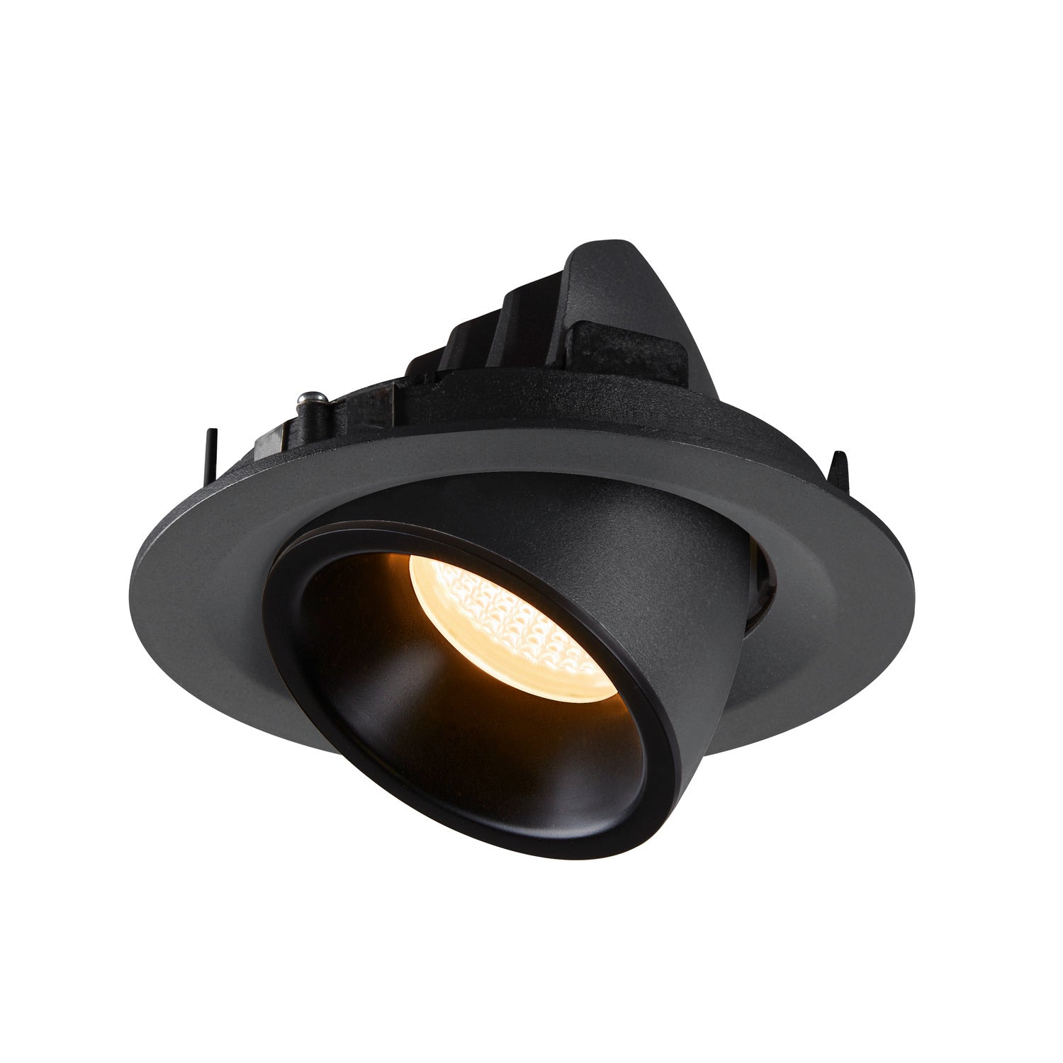 NUMINOS® GIMBLE M, luminária para encastrar no teto, preta 3000 K 55°