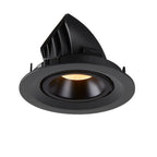 NUMINOS® GIMBLE M, luminária para encastrar no teto, preta 3000 K 55°