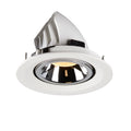NUMINOS® GIMBLE M, luminária para encastrar no teto, branca/cromada 3000 K 20°