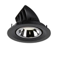 NUMINOS® GIMBLE M, luminária para encastrar no teto, preta/cromada 4000 K 20°