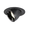 NUMINOS® GIMBLE M, luminária para encastrar no teto, preta/cromada 4000 K 40°