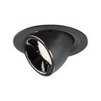 NUMINOS® GIMBLE M, luminária para encastrar no teto, preta/cromada 4000 K 40°