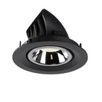 NUMINOS® GIMBLE M, luminária para encastrar no teto, preta/cromada 4000 K 40°