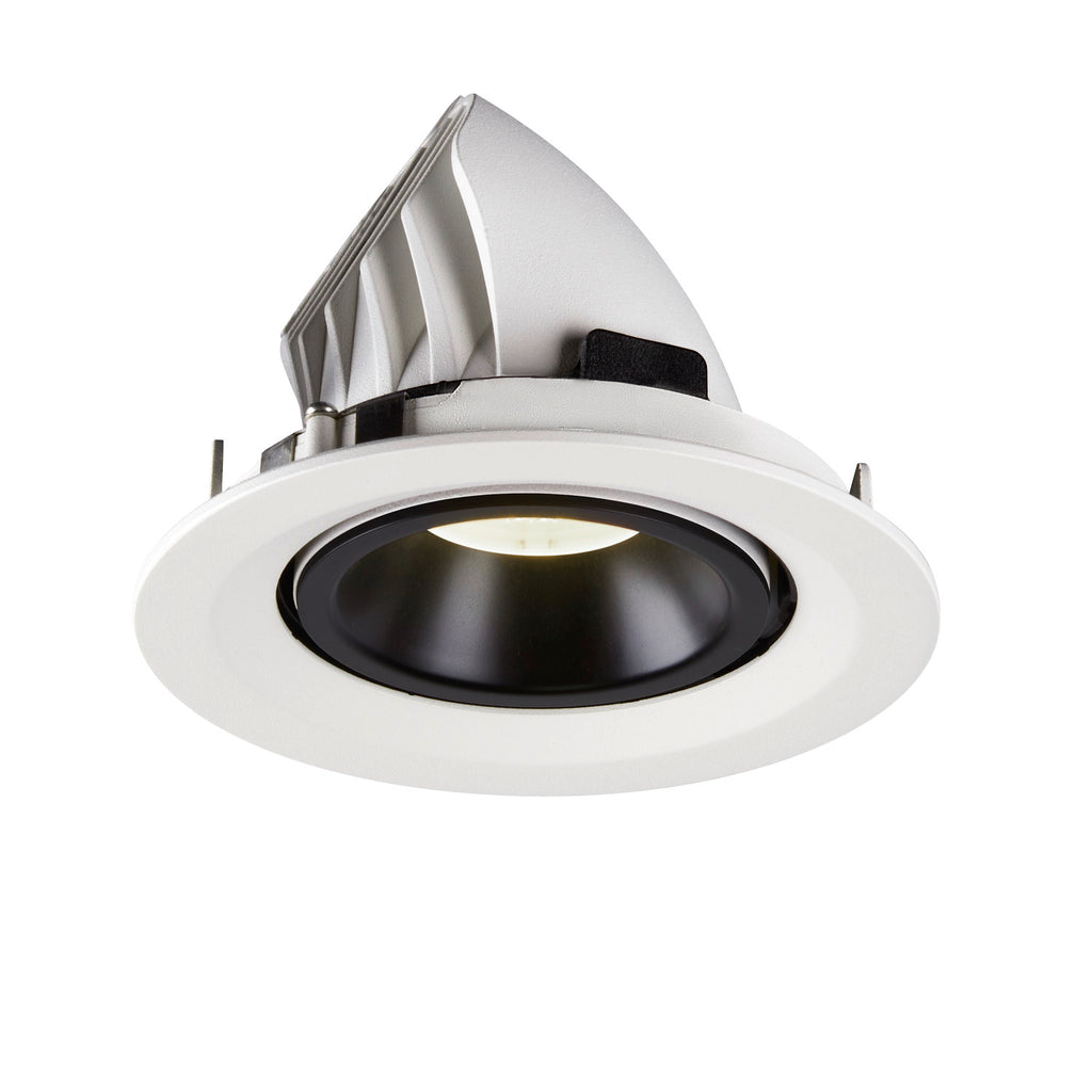 NUMINOS® GIMBLE M, luminária para encastrar no teto, branca/preta 4000 K 20°