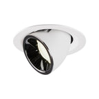 NUMINOS® GIMBLE M, luminária para encastrar no teto, branca/cromada 4000 K 20°