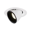 NUMINOS® GIMBLE M, luminária para encastrar no teto, branca/preta 4000 K 40°