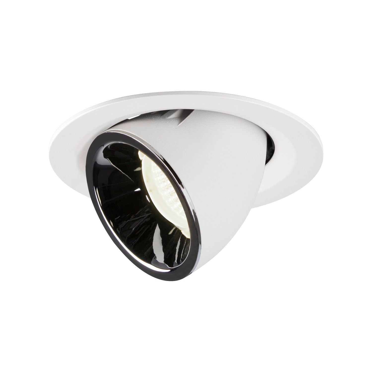 NUMINOS® GIMBLE M, luminária para encastrar no teto, branca/cromada 4000 K 40°