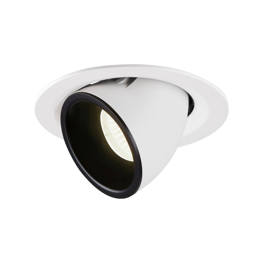 NUMINOS® GIMBLE M, luminária para encastrar no teto, branca/preta 4000 K 55°