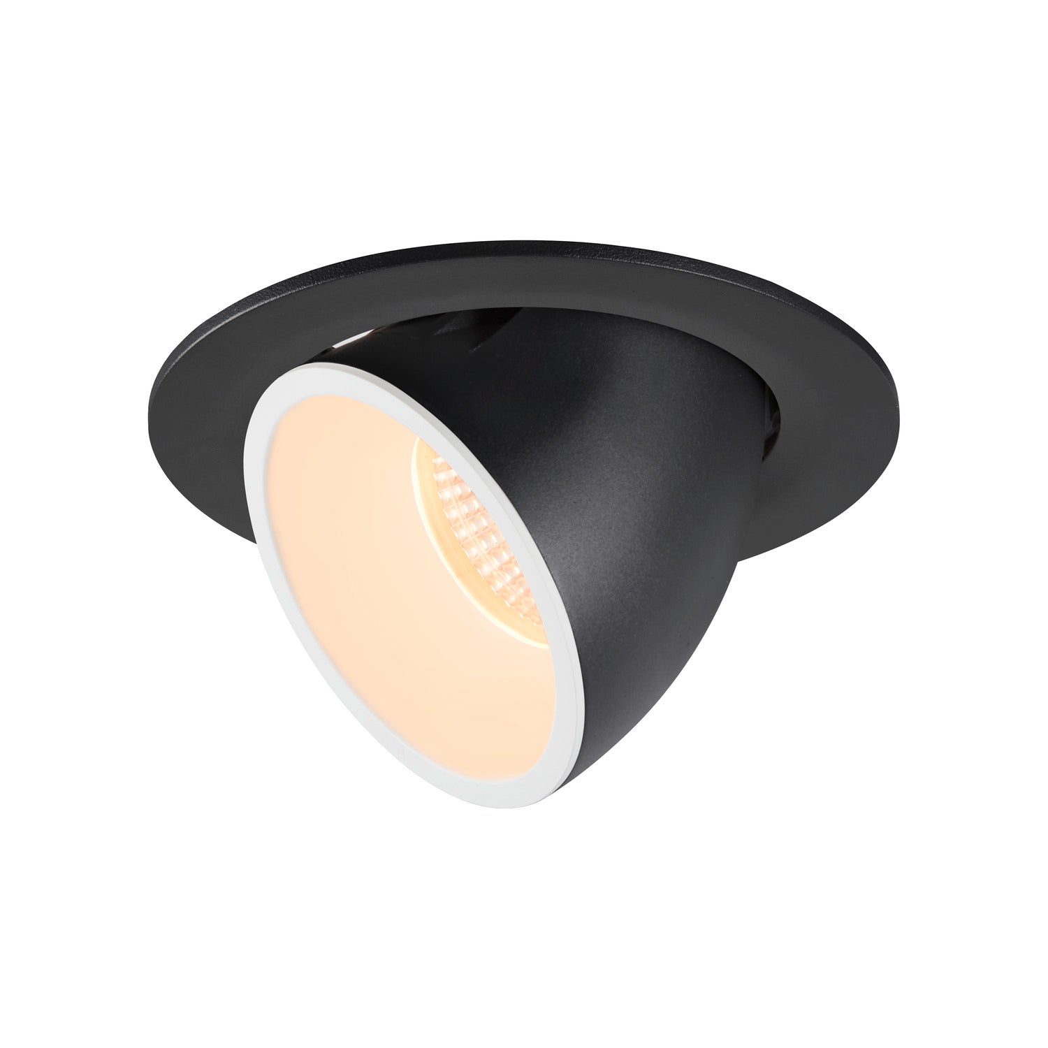 NUMINOS® GIMBLE L, luminária para encastrar no teto, preta/branca 2700 K 20°