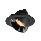 NUMINOS® GIMBLE L, luminária para encastrar no teto, preta/cromada 2700 K 40°