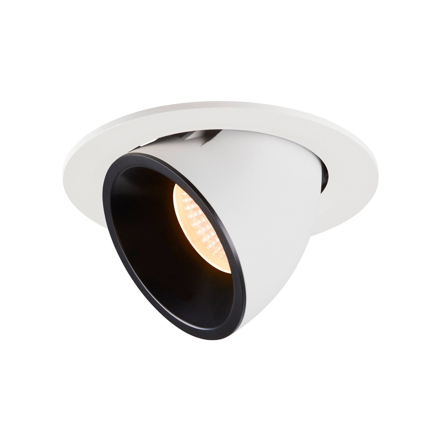 NUMINOS® GIMBLE L, luminária para encastrar no teto, branca/preta 2700 K 40°
