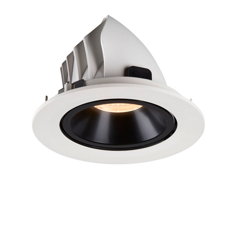 NUMINOS® GIMBLE L, luminária para encastrar no teto, branca/preta 2700 K 55°