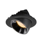 NUMINOS® GIMBLE L, luminária para encastrar no teto, preta/cromada 3000 K 55°